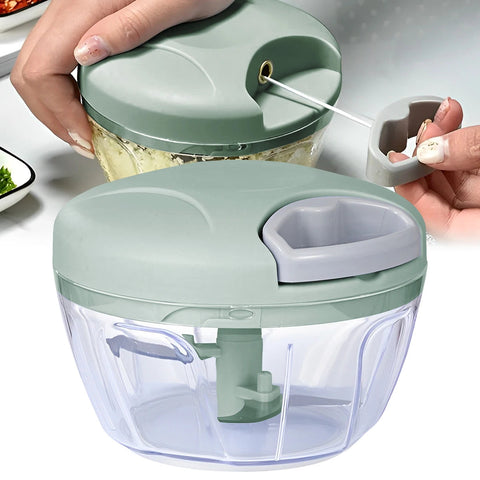 Home Kitchen Manual Ginger Grinder Garlic 500ml/900ml Mud Splasher Multifunctional Food Vegetable Cutter Handheld Meat Grinder