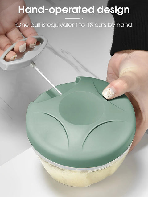 Home Kitchen Manual Ginger Grinder Garlic 500ml/900ml Mud Splasher Multifunctional Food Vegetable Cutter Handheld Meat Grinder