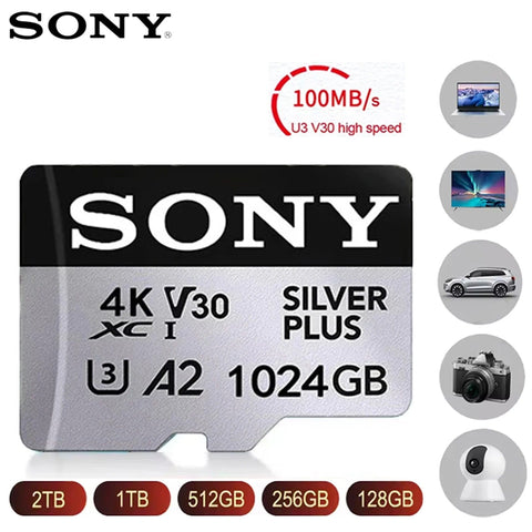 SONY Original Micro SD Card 1TB High Speed Mini SD Card U3 V30 Flash Memory Card 128GB 256GB 512GB For Phone Camera Drone
