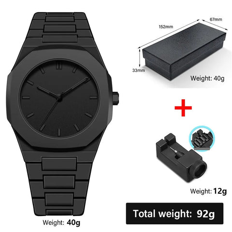 Minimalist Design Quartz Watch for Men Casual Lightweight Plastic Strap Waterproof Sports Business Watches Man Creative Clock